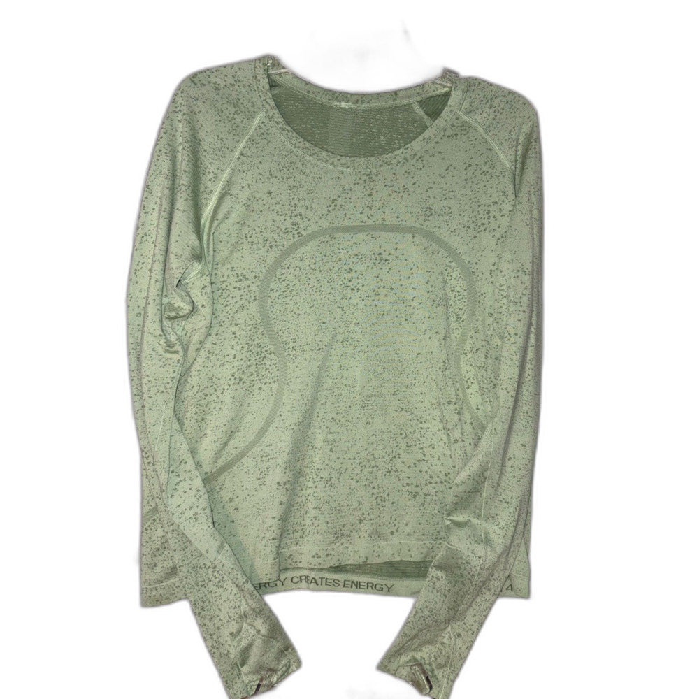 Lululemon Swiftly Tech LS 2.0 Race Length - Creamy Mint Cedar Green SZ 14
